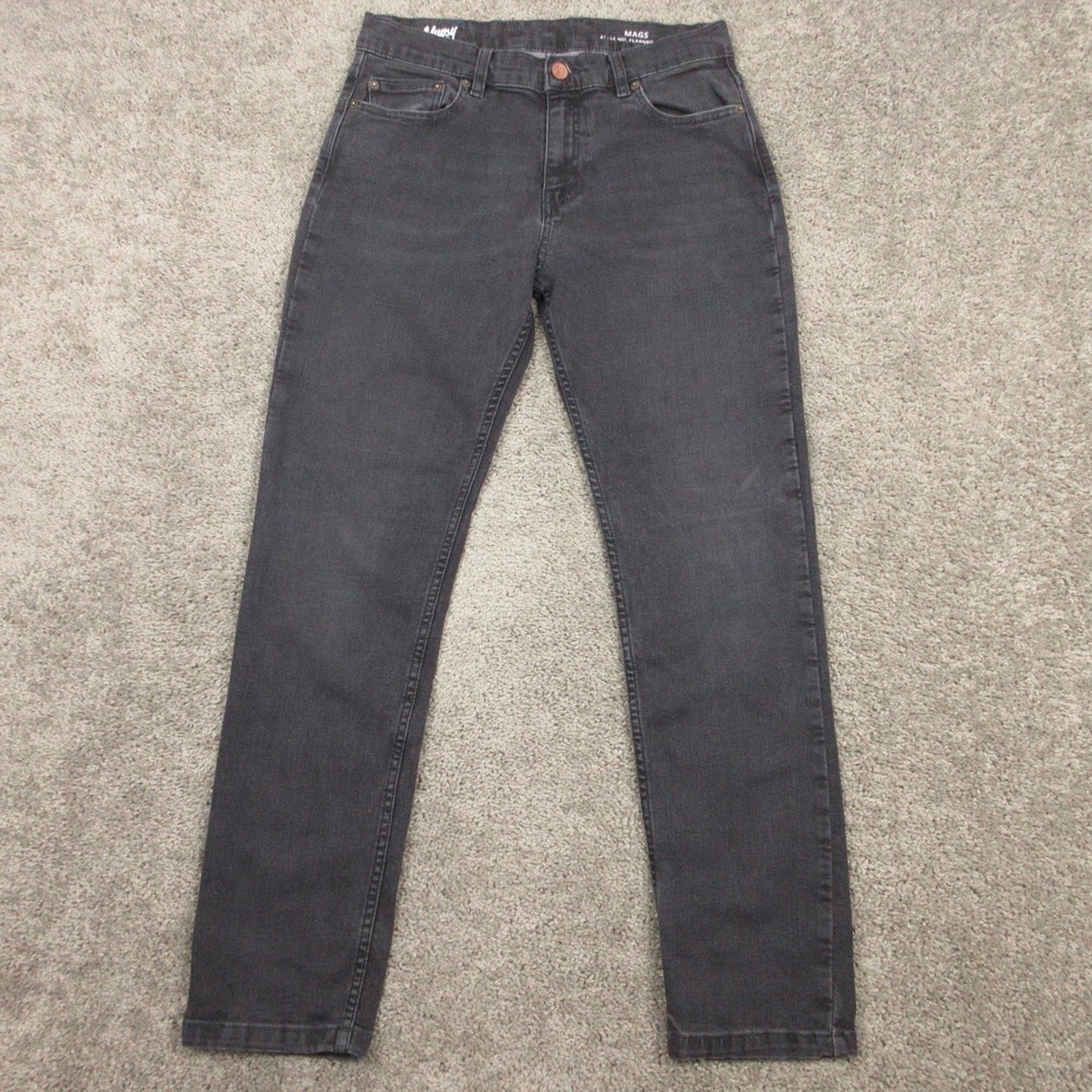 Mugsy Jeans Mens 34x32 Black Charcoal Mags Slim Stretch FLX4NKG Denim Pants